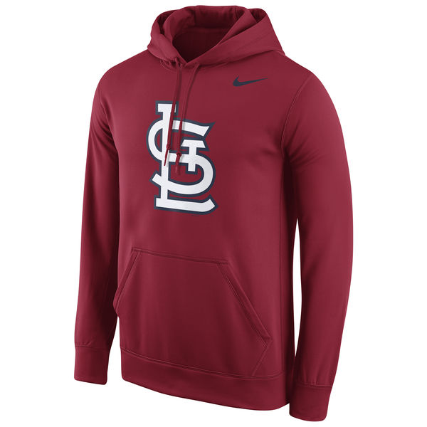 Men St. Louis Cardinals Nike Logo Performance Pullover Hoodie Red->washington nationals->MLB Jersey